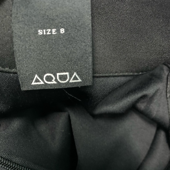 AQUA Pencil Skirt Knee Length High Waisted Career Office Black Size 8 - Picture 6 of 6